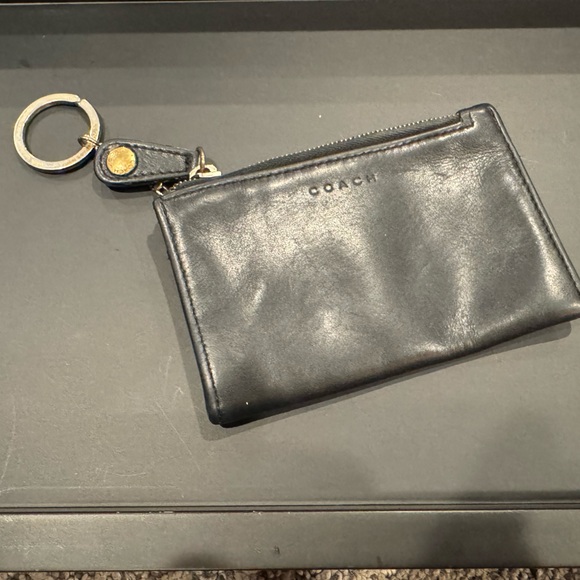 Coach Slim Style Legacy Classic leather key ring coin purse RARE! - Picture 3 of 5